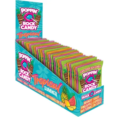 Popping Rock Tropical Summer 36 Pk Display Mango Tango Pineapple Express Watermelon Sugar