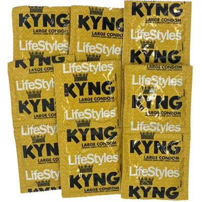 LifeStyles KYNG Large Lubricated Condoms 12 Pack