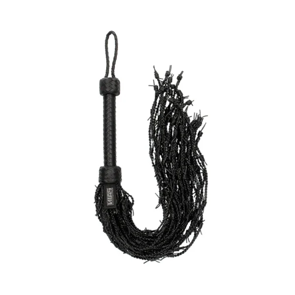 Ouch! Pain - Saddle Leather Barbed Wire Flogger