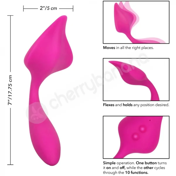 Mini Marvels Silicone Marvelous Lover Pink Flexible Multi-use Vibrator