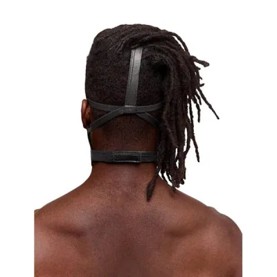 Male Power Fetish Triton Black OS Bondage Face Mask