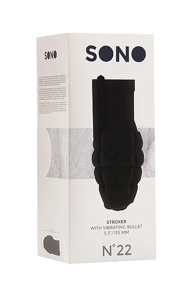 Sono No.22 Stroker With Vibrating Bullet Black