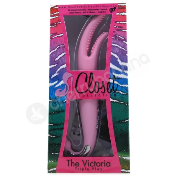 The Victoria Triple Play Pink Vibrator