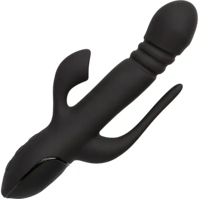 III Triple Euphoria Silicone Triple Stimulation Thrusting Vibrator With Clitoral Suction By CalExotics