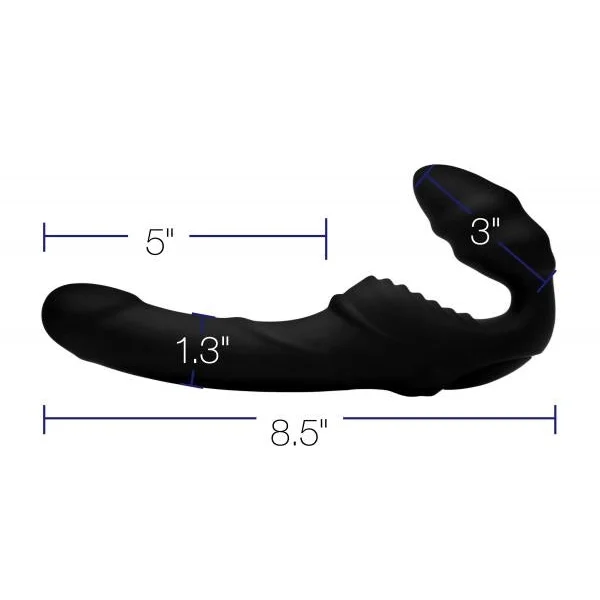 Pro Slim Rider Strapless Strap On With Remote Control Black — image 4 of 8