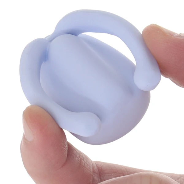 Eva Silicone Rechargeable Wearable Hands Free Vibrator by Dame - Ice Blue