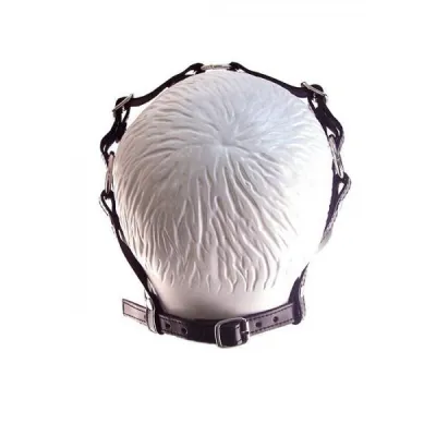 Rouge Leather Mouth Chin Gag Black