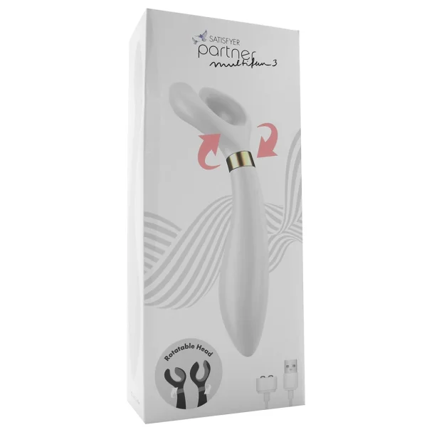 Satisfyer Endless Fun Silicone Waterproof Multi-Function Vibrator - White — image 5 of 9
