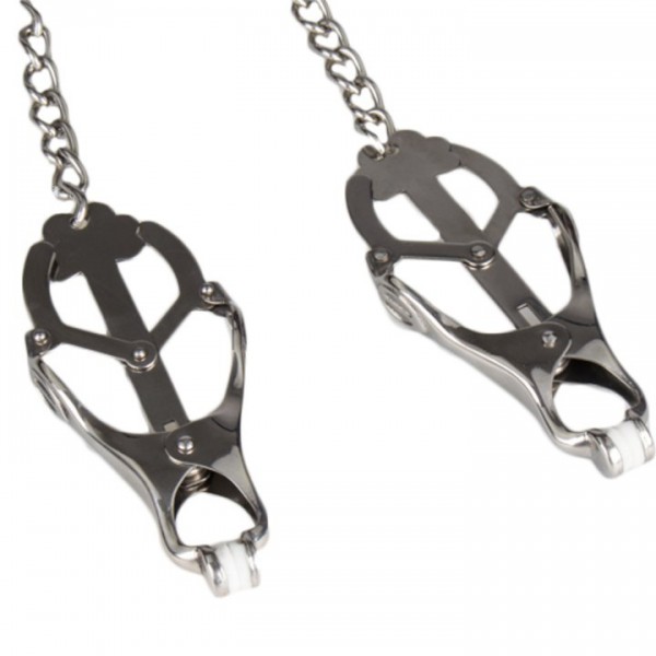 Torment Stainless Steel Collar with Clover Nipple Clamps — image 4 of 5