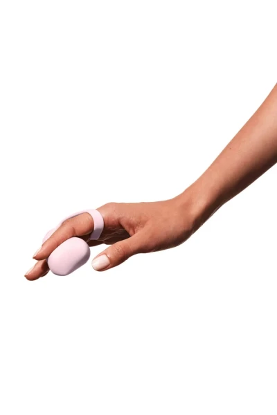 Fin Silicone Rechargeable Finger Vibrator by Dame - Citrus