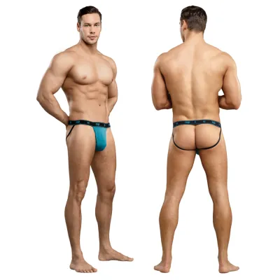 Male Power Bamboo Jock Teal SM