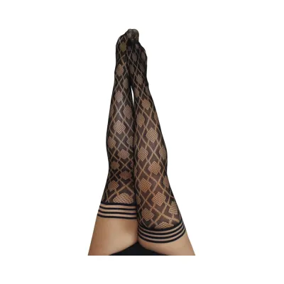 Kixies Elle Black Fishnet Diamond Size D