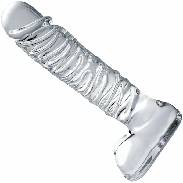 Icicles No. 63 Clear Glass Realistic Dildo