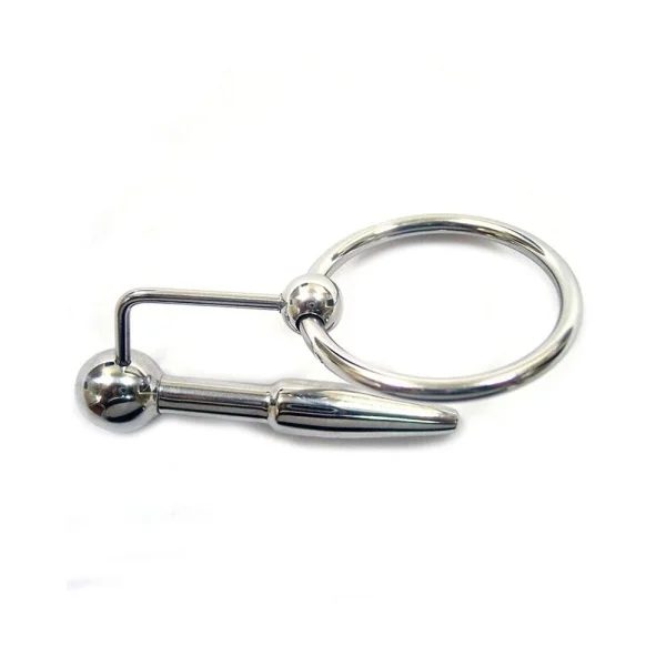 Stainless Steel Urethral Probe & Cock Ring — image 4 of 5