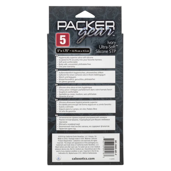Packer Gear 5"-12.75 Cm Ultra-Soft Silicone Stp - Ivory