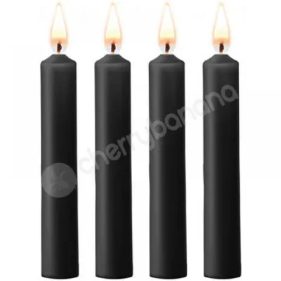 Ouch Teasing Black Paraffin Wax BDSM Candles 4 Pack