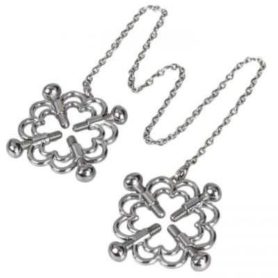 Bondara Screwed Flower Nipple Clamp Rings