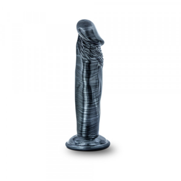 Jet - Ebony - 6in Dildo - Carbon Metallic Black