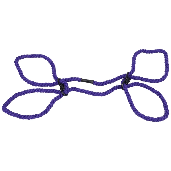 Merci - Restrain - 6mm Hemp Wrist or Ankle Cuffs - Violet — image 3 of 4