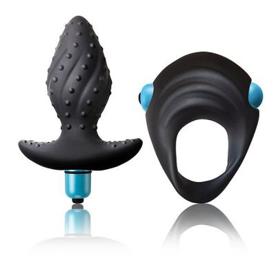 Rocks Off Ibex Kit Vibrating Silicone Cock Ring Butt Plug