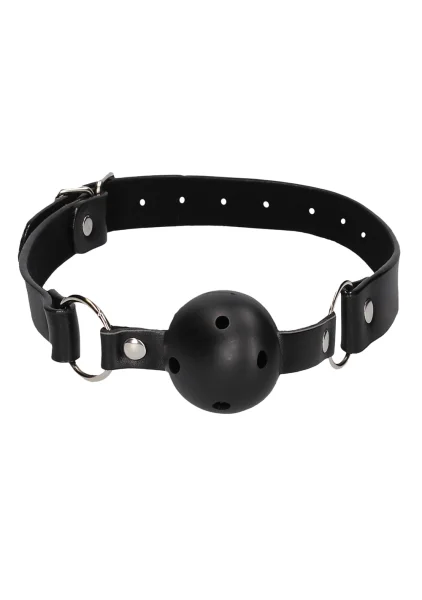 Ouch! Breathable Ball Gag with Bonded Leather Straps