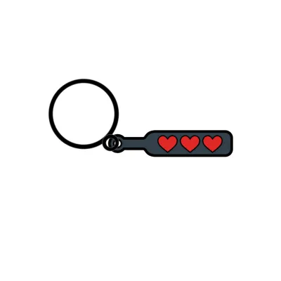 Hearts Paddle Keychain