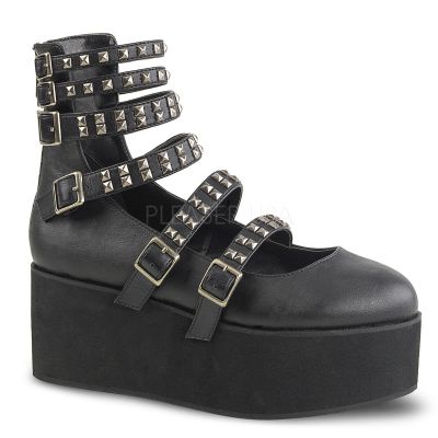 2 3 4 inches PF Multi Strap Mary Jane W Mini Pyramid Studs Back