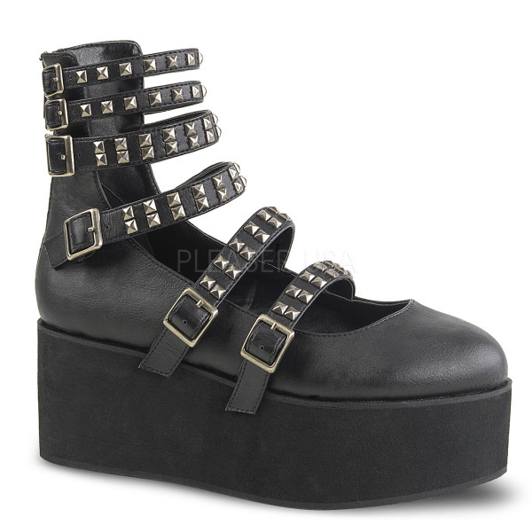 2 3/4 inches PF Multi-Strap Mary Jane W/ Mini-Pyramid Studs, Back