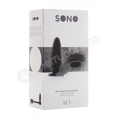 Sono No 1 Black Butt Plug With Cock Ring