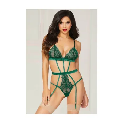 Green Goddess 2 piece Teddy Set
