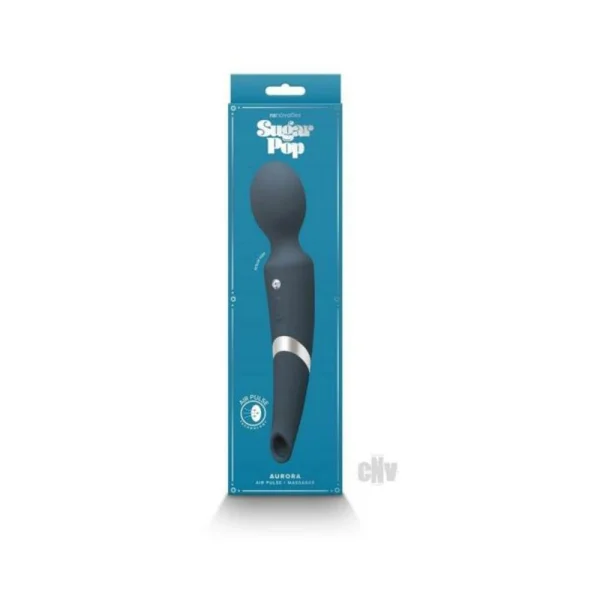 Sugar Pop Aurora Air Pulse And Wand Massager Blue