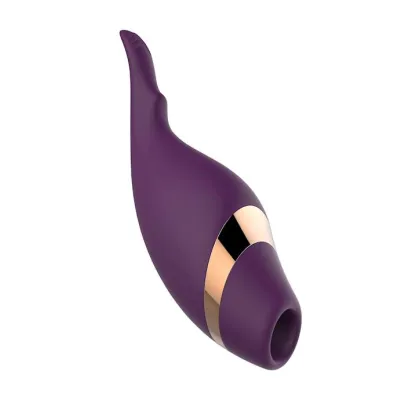 Amore Tapered Suction Vibrator Purple 5 3 Inch