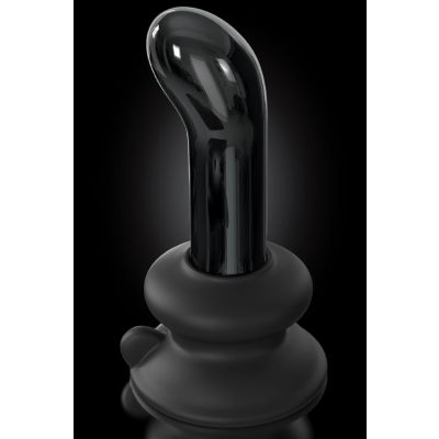 Pipedream Vibrating Glass Massager With Remote Removable Suction Cup