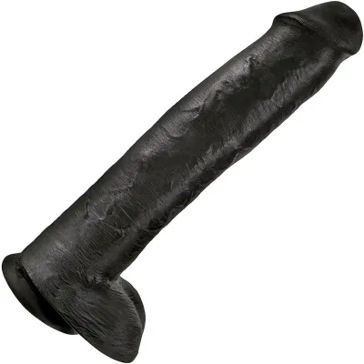 King Cock 15 Suction Cup Dildo With Balls Black