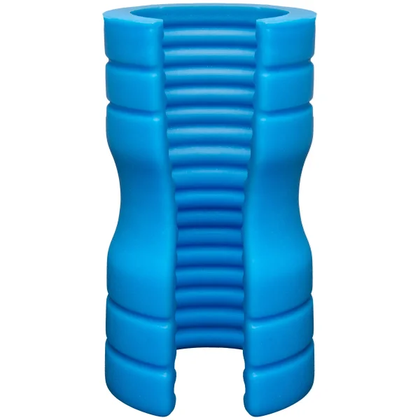 Optimale Truskyn Silicone Stroker Ribbed Blue