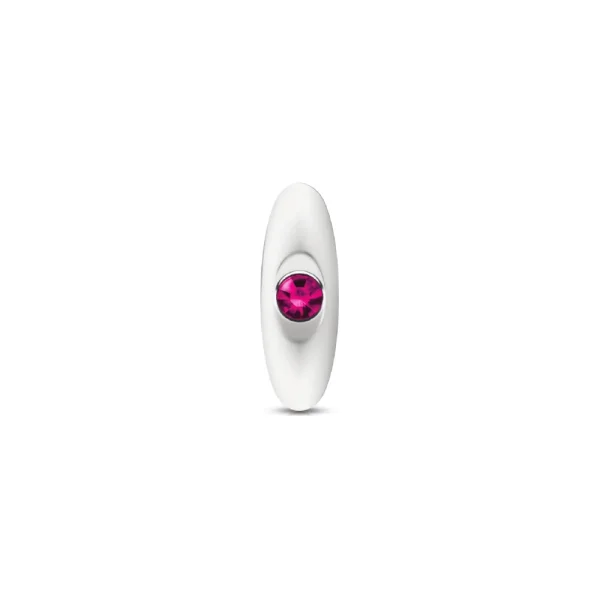 Cheeky Charms - Silver Metal Butt Plug Kit - Clear- Bright Pink