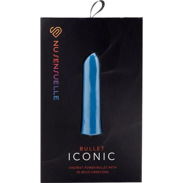 Iconic 20 Function Rechargeable Silicone Waterproof Bullet Vibrator By Nu Sensuelle - Deep Turquoise
