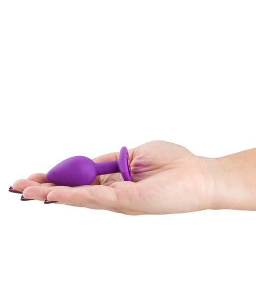Bejewelled Purple Silicone Jewelled Butt Plug – 2.5,3 or 3.5 Inch — image 6 of 6