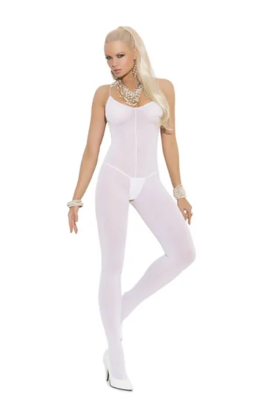 Opaque Open Crotch Bodystocking - One Size and Queen Available
