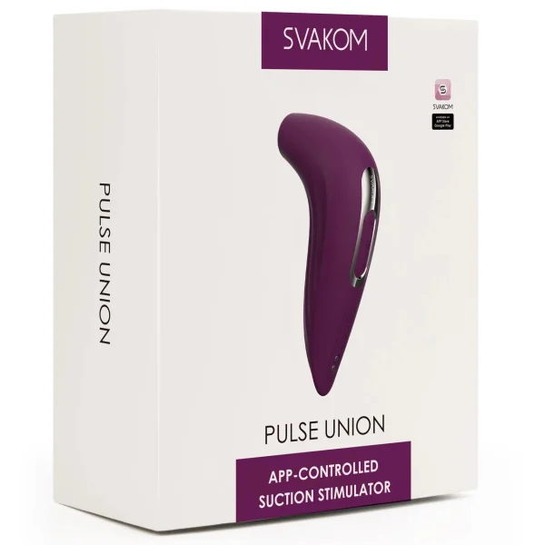 Svakom Pulse Union Rechargeable App Enabled Pressure Wave Clitoral Stimulator - Violet