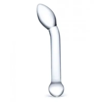 Glas 8 inches Slimline G Spot Glass Dildo Clear