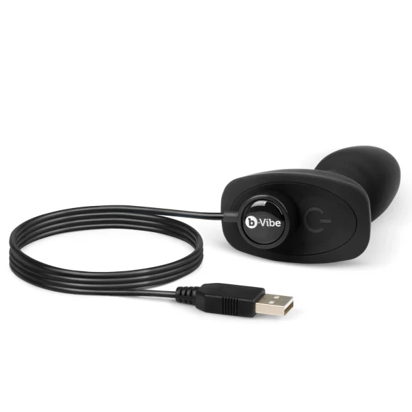 b-Vibe Rimming Plug Petite - Waterproof Remote Control Vibrating Anal Toy - Black