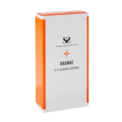 Share Satisfaction Orange Flavoured Condom 12 Pack Orange