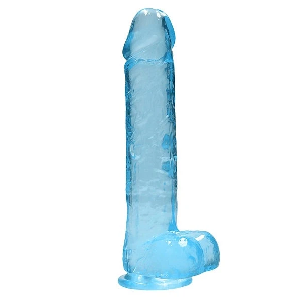 RealRock 9-inch Crystal Clear Dildo with Balls