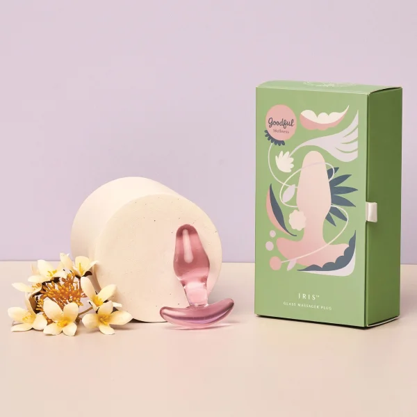 Goodful Wellness Iris Pink Glass Anal Plug