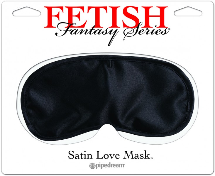 Satin Love Mask Black