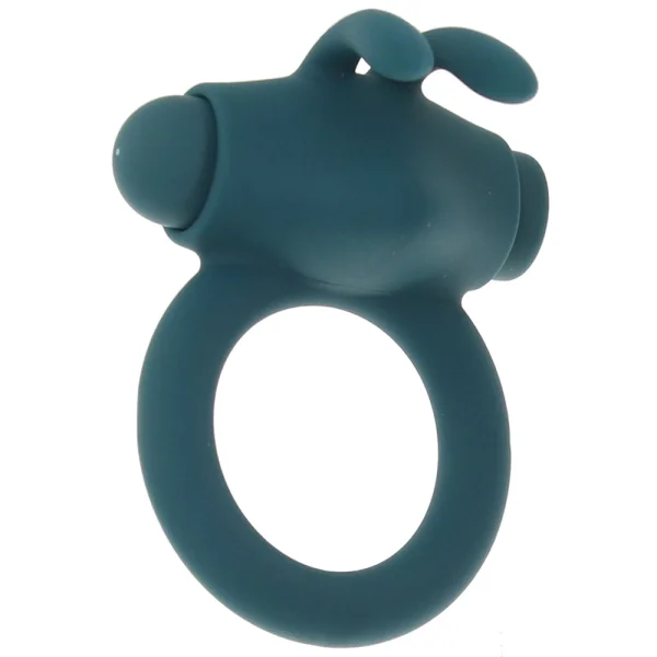 Playboy Pleasure Bunny Buzzer Rechargeable Silicone Vibrating Cock Ring - Evergreen