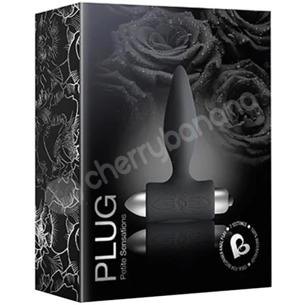Rocks Off Petite Sensations Plug 7 Speed Black Anal Vibrator