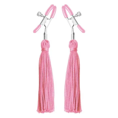 Tickle Me Pink Nipple Clamps Tassels