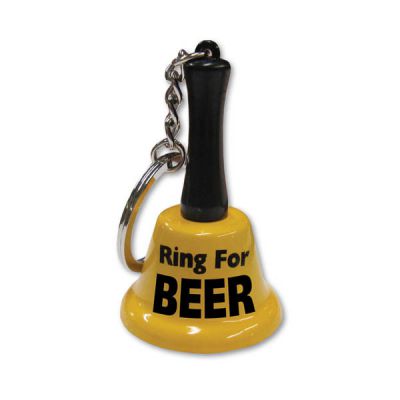 Ring For Beer Keychain Bell Novelty Keychain